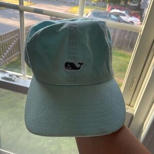 Vineyard Vines Aqua Blue Whale Logo Hat